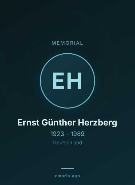 Memorial portrait of Ernst Günther Herzberg