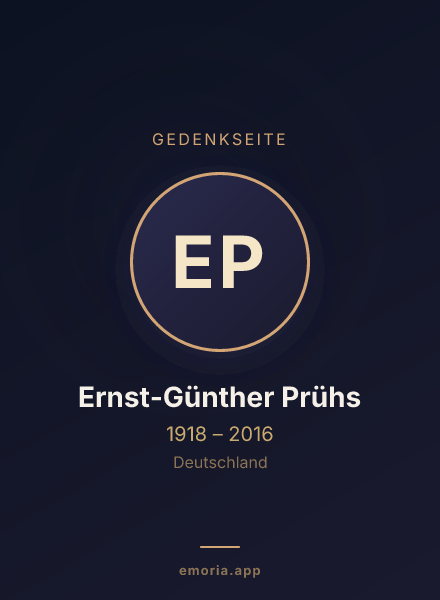 Gedenkportrait von Ernst-Günther Prühs
