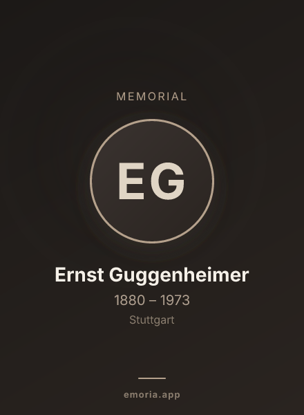Memorial portrait of Ernst Guggenheimer
