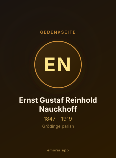 Gedenkportrait von Ernst Gustaf Reinhold Nauckhoff