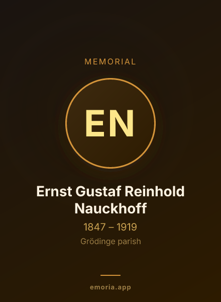 Memorial portrait of Ernst Gustaf Reinhold Nauckhoff