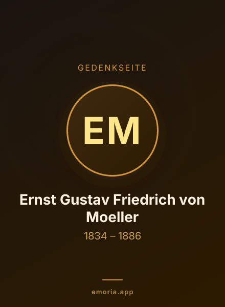 Gedenkportrait von Ernst Gustav Friedrich von Moeller