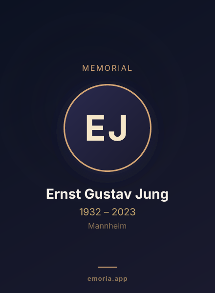 Memorial portrait of Ernst Gustav Jung