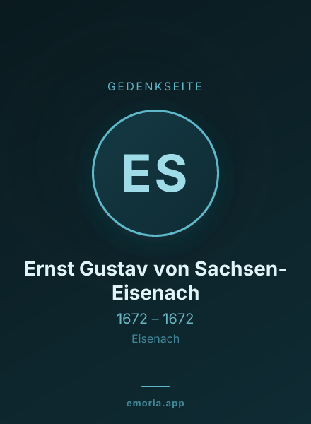Gedenkportrait von Ernst Gustav von Sachsen-Eisenach
