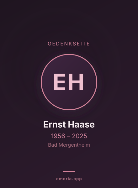 Gedenkportrait von Ernst Haase