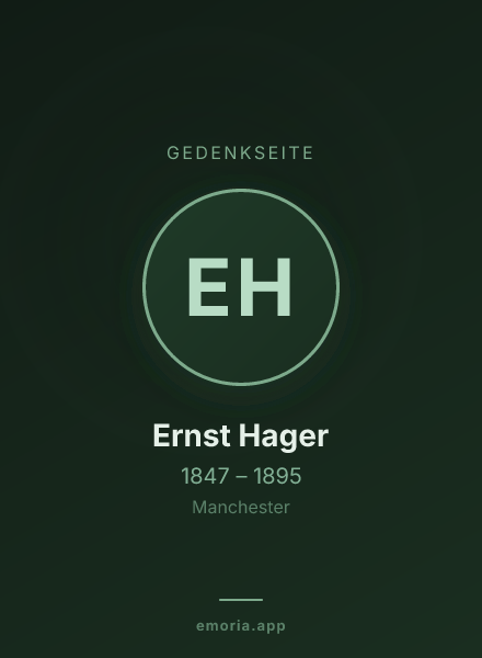 Gedenkportrait von Ernst Hager