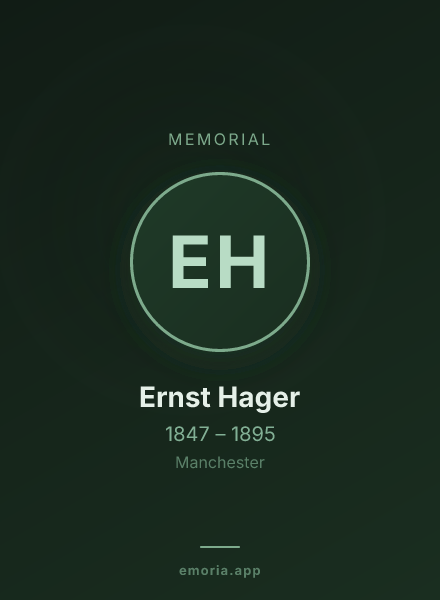 Memorial portrait of Ernst Hager