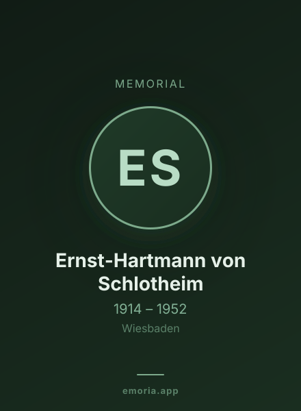 Memorial portrait of Ernst-Hartmann von Schlotheim