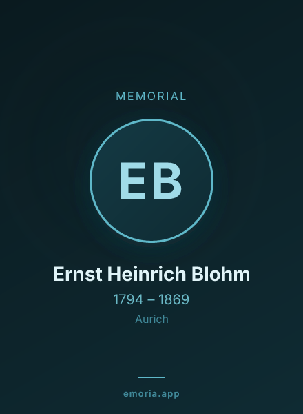 Memorial portrait of Ernst Heinrich Blohm