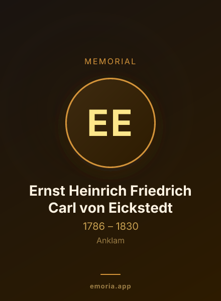 Memorial portrait of Ernst Heinrich Friedrich Carl von Eickstedt