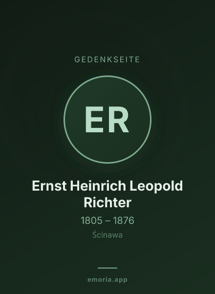 Gedenkportrait von Ernst Heinrich Leopold Richter