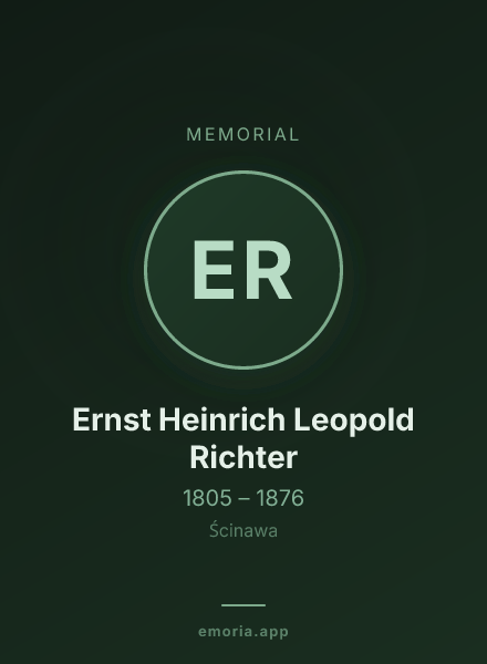 Memorial portrait of Ernst Heinrich Leopold Richter