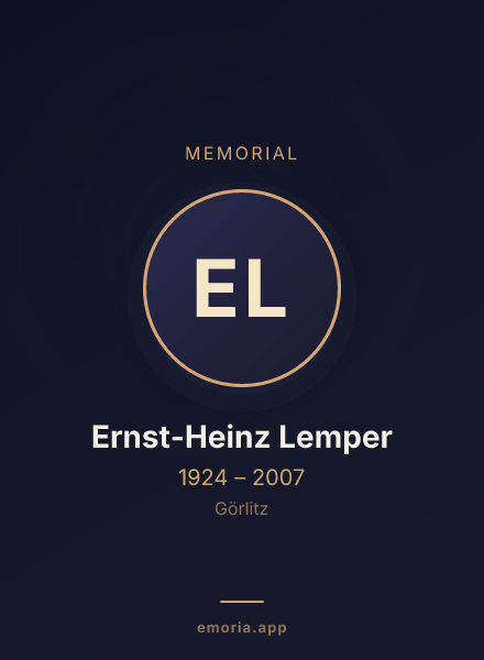 Memorial portrait of Ernst-Heinz Lemper