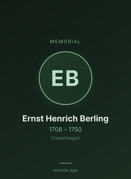 Memorial portrait of Ernst Henrich Berling