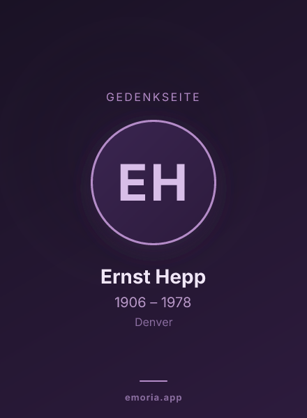 Gedenkportrait von Ernst Hepp