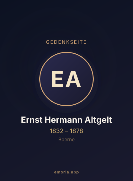 Gedenkportrait von Ernst Hermann Altgelt