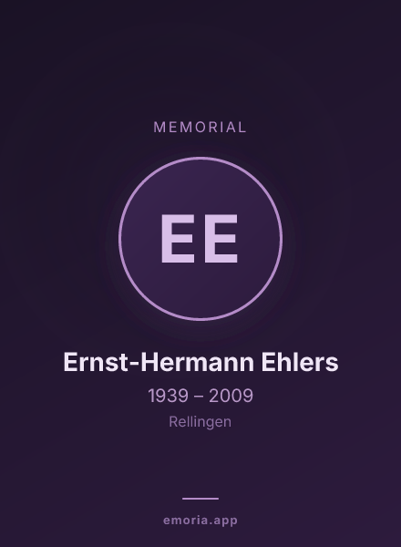 Memorial portrait of Ernst-Hermann Ehlers