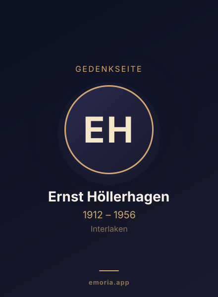 Gedenkportrait von Ernst Höllerhagen