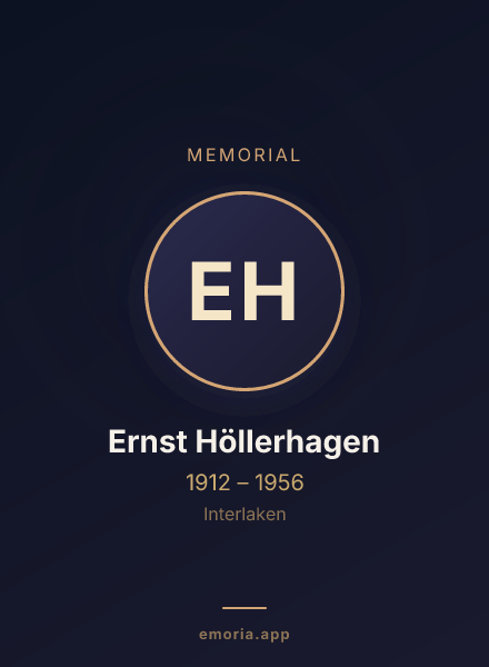 Memorial portrait of Ernst Höllerhagen