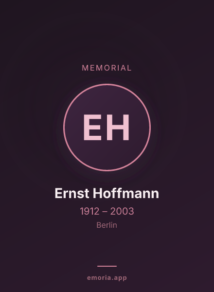 Memorial portrait of Ernst Hoffmann