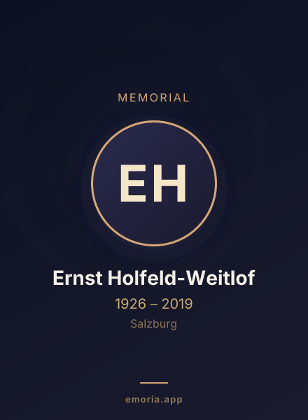 Memorial portrait of Ernst Holfeld-Weitlof