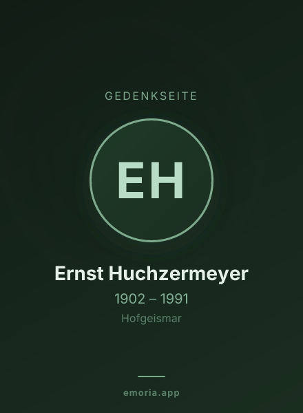 Gedenkportrait von Ernst Huchzermeyer