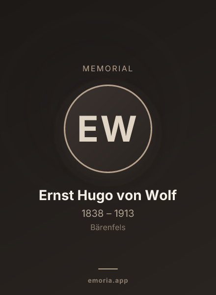 Memorial portrait of Ernst Hugo von Wolf