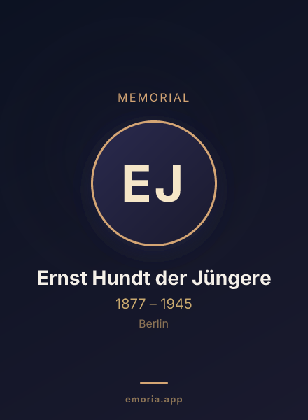 Memorial portrait of Ernst Hundt der Jüngere