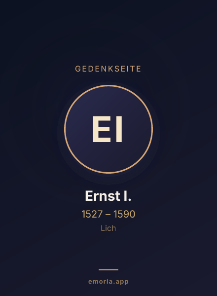 Gedenkportrait von Ernst I.