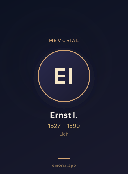 Memorial portrait of Ernst I.
