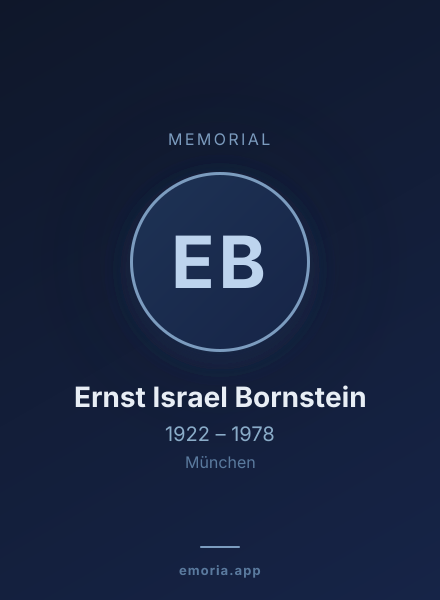Memorial portrait of Ernst Israel Bornstein