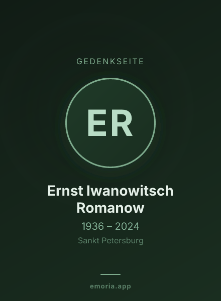 Gedenkportrait von Ernst Iwanowitsch Romanow