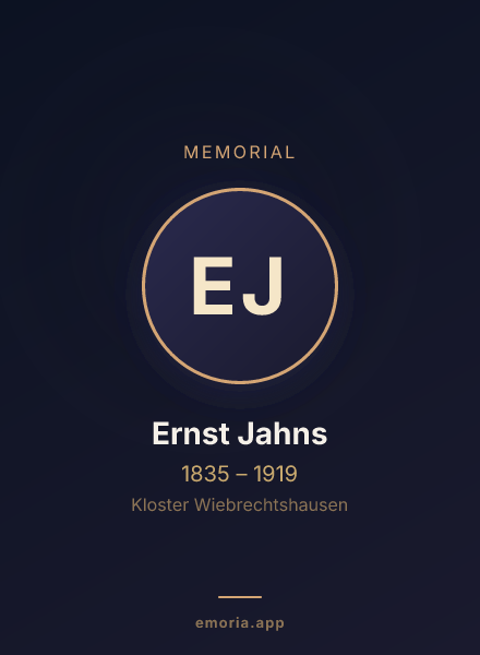 Memorial portrait of Ernst Jahns