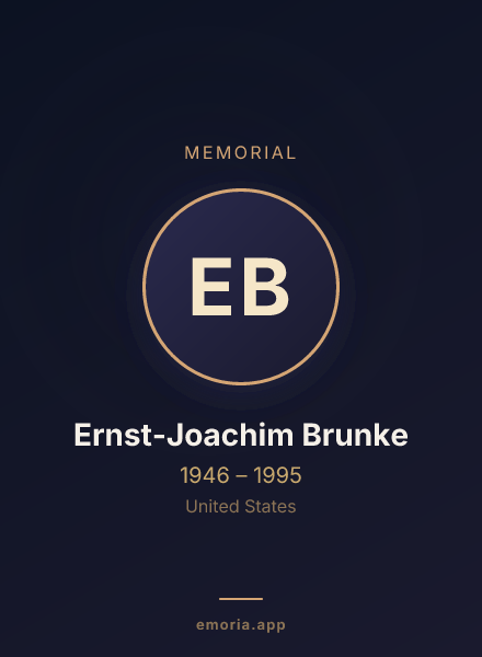 Memorial portrait of Ernst-Joachim Brunke