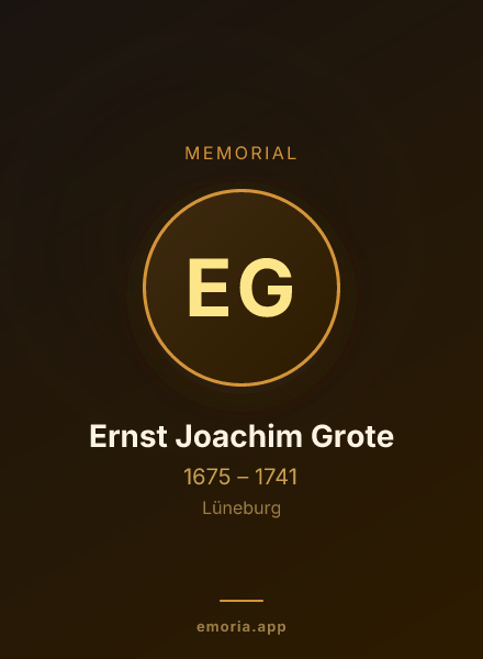 Memorial portrait of Ernst Joachim Grote