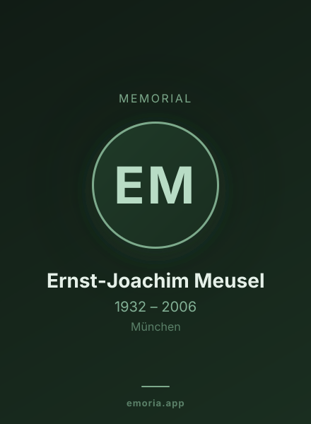 Memorial portrait of Ernst-Joachim Meusel