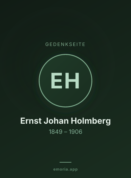 Gedenkportrait von Ernst Johan Holmberg