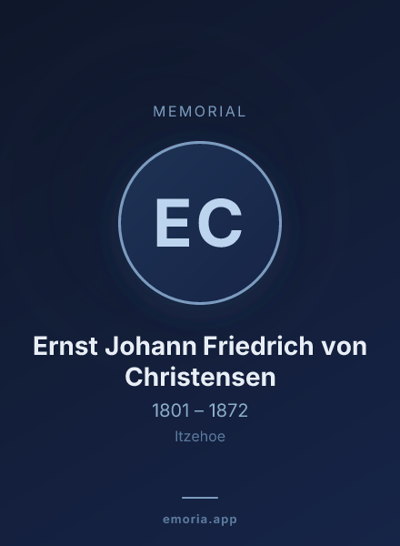 Memorial portrait of Ernst Johann Friedrich von Christensen