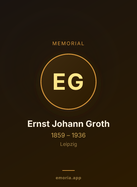 Memorial portrait of Ernst Johann Groth
