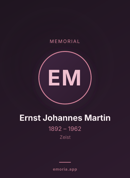 Memorial portrait of Ernst Johannes Martin
