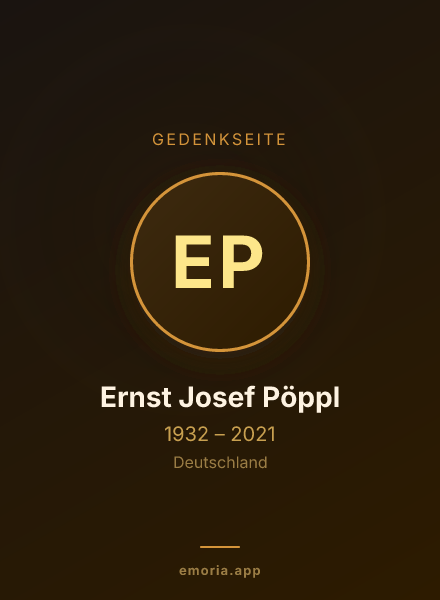 Gedenkportrait von Ernst Josef Pöppl