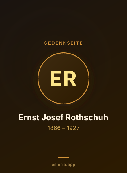 Gedenkportrait von Ernst Josef Rothschuh
