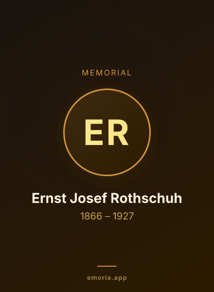 Memorial portrait of Ernst Josef Rothschuh