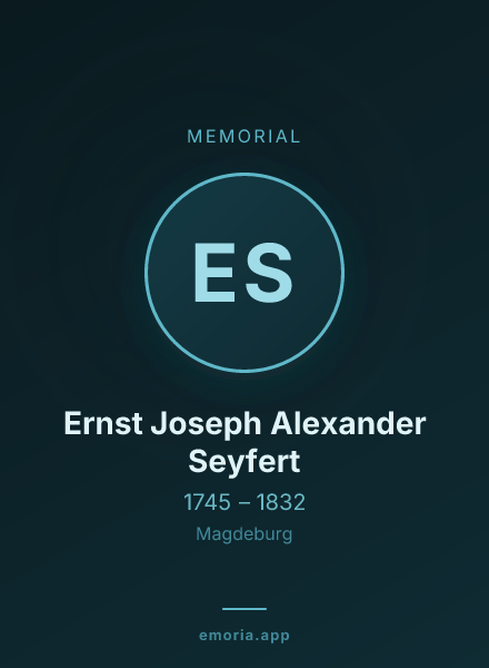 Memorial portrait of Ernst Joseph Alexander Seyfert