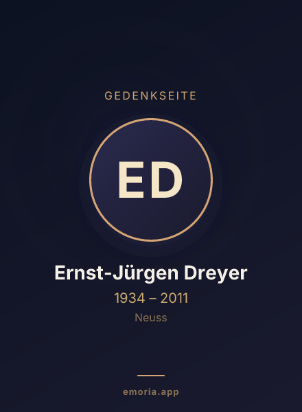 Gedenkportrait von Ernst-Jürgen Dreyer