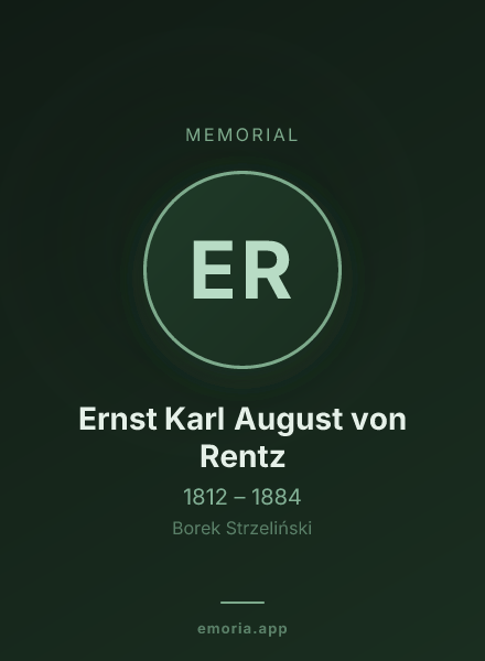 Memorial portrait of Ernst Karl August von Rentz