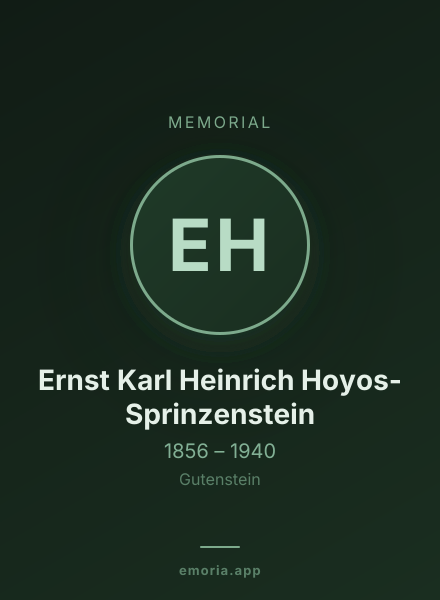 Memorial portrait of Ernst Karl Heinrich Hoyos-Sprinzenstein