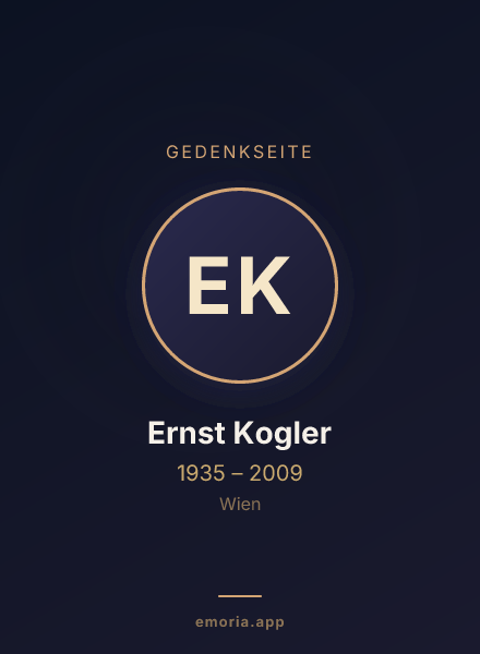 Gedenkportrait von Ernst Kogler
