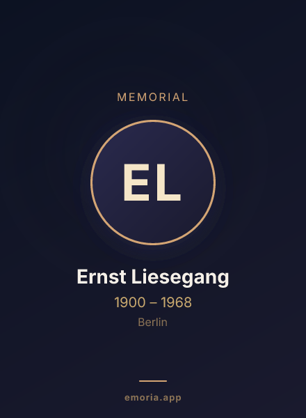 Memorial portrait of Ernst Liesegang