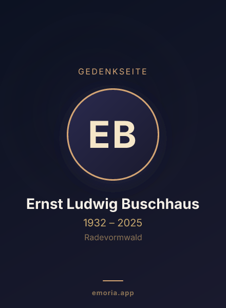 Gedenkportrait von Ernst Ludwig Buschhaus